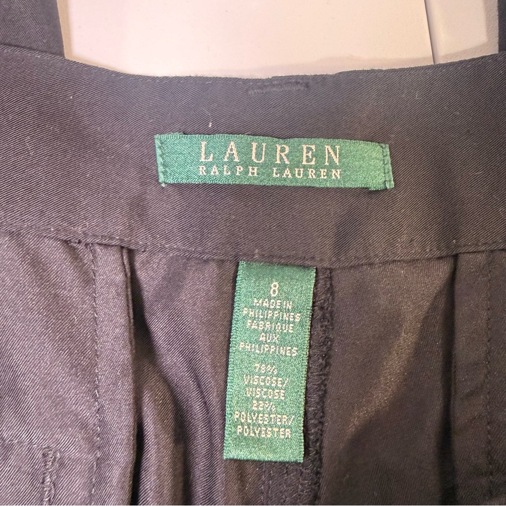 Lauren‎ Ralph Lauren Black Tapered Ankle Jogger Work Pants Size 8 - Picture 3 of 6